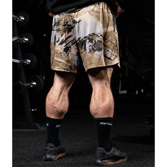 AAR Men's Brown Cliffside Camo Mesh Shorts Size L - Picture 2 of 12